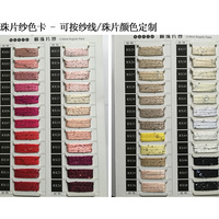 Fil à sequins en coton 3MM pour tricot à la main 2.5NM/5