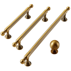 Vintage French Style Zinc Alloy Cabinet <b>Door</b> <b>Handles</b> <b>Bar</b> Shape Wardrobe Drawer Hardware Antique Bronze Finish - Product Image 5