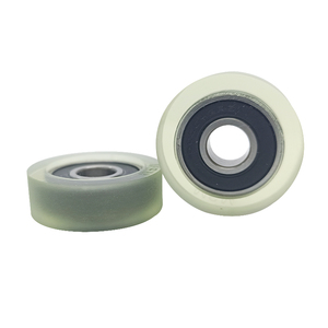 6000 roulement enduit roue de guidage de roue en caoutchouc souple rouleau d'avion plat poulie en polyuréthane PU poulie mécanique silencieuse 10*34*11mm - Product Image 4