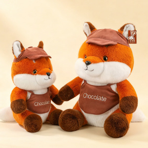 Peluche de Zorro de Color Maillard con Logotipo Personalizado, Peluche de Animal de Peluche, Muñeca de Peluche para Bebés, Cojín de Peluche, Regalos de Cumpleaños para Niños - Product Image 1