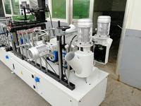 Machine de laminage automatique de profilés CNC PUR 350 mm, équipement de recouvrement de film pour cadres de portes en PVC/MDF avec colle thermofusible PUR