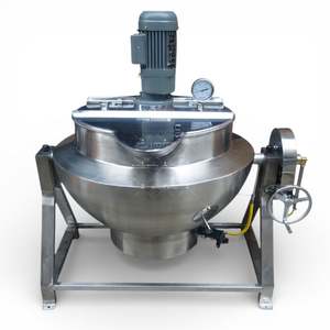 Marmite de cuisson industrielle basculante en acier inoxydable à double enveloppe 50 L avec pompe pour boulangerie, moulin à farine et transformation alimentaire - Product Image 6