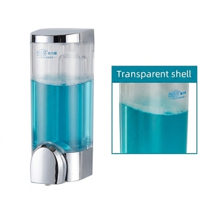 Distributeur d'articles <span class=keywords><strong>de</strong></span> toilette mural AOLQ en ABS finition chrome avec deux flacons rechargeables pour chambres d'hôtes, hôtels et hôpitaux - Product Image 5
