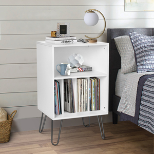 Mesita de <span class=keywords><strong>noche</strong></span> moderna de nuevo estilo, soporte lateral de cama inteligente, dormitorio nórdico, muebles de Metal de madera, mesita de <span class=keywords><strong>noche</strong></span> <span class=keywords><strong>blanca</strong></span> - Product Image 5