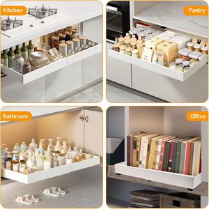 Extendable Kitchen Slide Out Sliding Drawer Pull Out Shelf Cabinet Organizer Drawers Expandable Pull Out Cabinet Organizer - Product Image 6