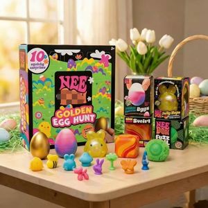 Portes Cross-border NeeDoh Résine Golden Egg Frozen <span class=keywords><strong>Scavenger</strong></span> Hunt Jouet pour enfants Boîte aveugle de Pâques avec portes mystérieuses - Product Image 1