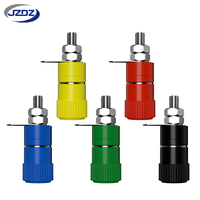 JZDZ Bornes de liaison 4 mm pour amplificateur, connecteur terminal, prise banane, prise de montage, protection de sécurité 30Vac-60Vdc/Max.24A J.50001