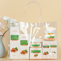 Coffret de Soins Visage au Curcuma Marque Blanche Anti-Acné Anti-Taches Blanchissant Savon Sérum Gommage Crème Nettoyant Facial Kit Soins de la Peau
