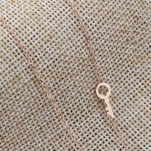 Collar de Oro Rosa con Forma de Corazón, Amor Eterno 520, Colgante Grabado con Cadena para Uso Diario, Regalo - Product Image 3