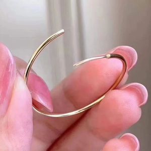 Xinfly Luxury Jewelry Brand Bridal Engagement Wedding Design Fine <b>Solid</b> Pure Real 18K Gold Big <b>Hoop</b> <b>Earrings</b> - Product Image 3