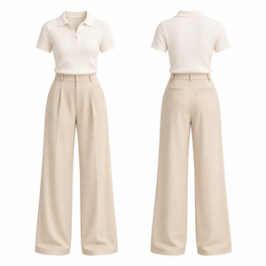 Fabricante de Ropa para Mujer, Marca Privada, Conjuntos Personalizados de 2 Piezas, Sudaderas con Capucha, Camisetas Polo, Vestidos, Trajes Deportivos, Fábrica de Ropa de Moda - Product Image 5