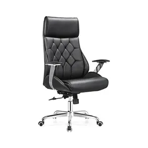 出售高品质办公椅皮革人体工程学办公椅带扶手的秘书办公椅