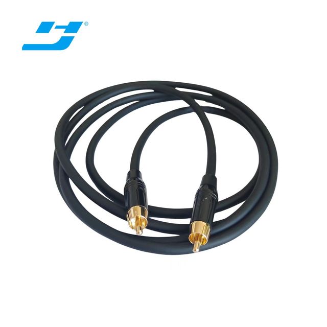 High Quality Oxygen-Free Copper RCA to RCA Audio Cable with Braided Shield for Car & Home Theater Systems