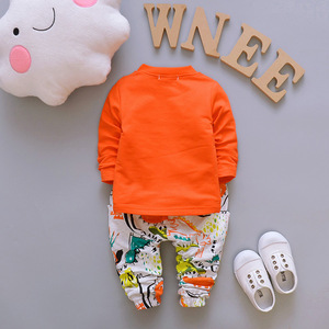 2023 printemps nouveau enfant en bas âge bébé garçons vêtements ensembles imprimer Graffiti 1-4 ans <span class=keywords><strong>pull</strong></span> décontracté 3 pièces garçons vêtements ensembles - Product Image 6