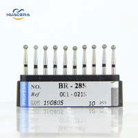 Fraises orthodontiques de haute qualité BR-28S consommables de fraises diamantées dentaires avec mèches de routeur à pointe en carbure de sécurité avancée par Huacera
