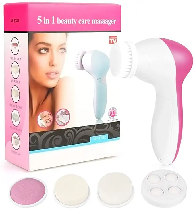 Factory Cheap Beauty Wholesale Custom Logo Multifunctional Electric Facial Cleansing Brush 5 In 1