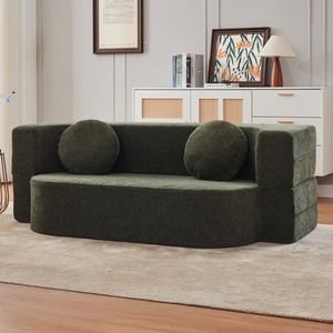 Mật độ cao bọt có thể gập lại nệm đơn ngủ ghế 6 trong 1 chuyển đổi gấp sofa giường với gối - Product Image 6