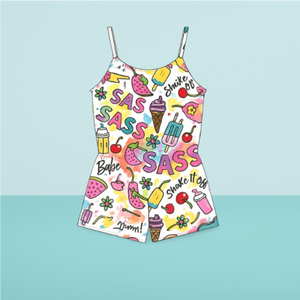 ชุดรอมเปอร์สาวไซส์ใหญ่ ผลิตจากผ้าเนื้อนุ่ม สวมใส่สบาย ยืดหยุ่น ให้การเคลื่อนไหวอิสระ พร้อมลุคที่ทันสมัย - Product Image 4