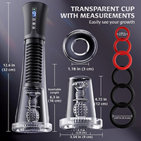 Anillo Vibrador a Prueba de Agua con Control por Aplicación, 6 Anillos para Pene, Copa de Masturbación Eléctrica para Hombres