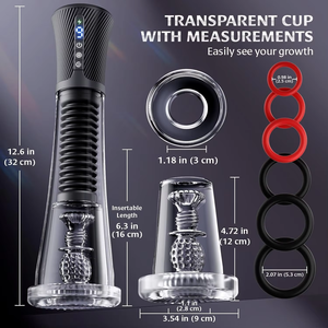 Anneaux péniens vibrants étanches à commande par application, avec aspiration puissante, et godet de masturbation électrique pour hommes - Product Image 5