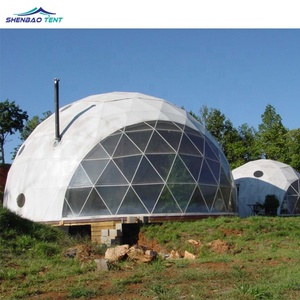 Tente de dôme géomantique de <span class=keywords><strong>yourte</strong></span>, loft, maison de dôme, Glamping, avec couverture de toit en PVC, pour hôtel, utilisé - Product Image 1