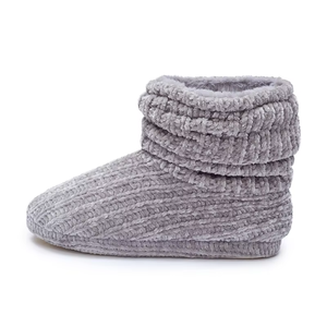 Chaussons d'intérieur chauds et épais en tricot solide, chaussures de sol antidérapantes, bottes - Product Image 1