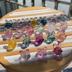 Intagliato a mano arcobaleno naturale Fluorite cristallo quarzo sculture campana di piccole dimensioni - Product Image 3