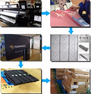 Présentoir en tissu extensible facile à assembler avec cadre droit pour les salons professionnels - Product Image 6