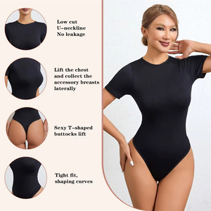 Faja Moldeadora <span class=keywords><strong>de</strong></span> <span class=keywords><strong>Cuerpo</strong></span> <span class=keywords><strong>Completo</strong></span> sin Costuras para Mujer, Control <span class=keywords><strong>de</strong></span> Abdomen, Sin Espalda, Colores Frescos, Bodysuit Reductor con Tanga - Product Image 4