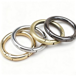 1 Pieza de Llavero Circular de Metal con Resorte, Gancho de Hebilla con Resorte, Anillo de Hebilla para Llavero con Resorte, Anillo Plano en Forma de O, Apto para Carteras - Product Image 2