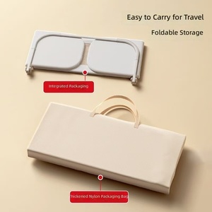 Pare-chocs de <span class=keywords><strong>lit</strong></span> multifonctionnel portable en acier inoxydable, sans assemblage requis ; <span class=keywords><strong>lit</strong></span> de voyage cododo anti-chute et anti-écrasement - Product Image 2