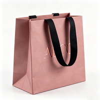 Sacs cadeaux en papier de luxe écologiques, recyclables, imperméables, avec ruban et logo personnalisé pour les petites entreprises de vêtements et de chaussures de style européen