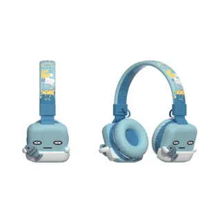 over head mini small Car Ear Animal Cartoon Girl Kid Wireless earbuds Type-c Wired Usb In ear Headset Headphone Earbuds