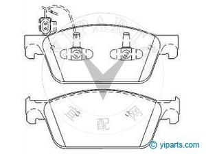 D2033-9267 gốm phía trước phanh miếng đệm Volkswagen Transporter T5/T6 eurovan/Kombi/caravalle/California T5/T6 Multivan-T5 VW VW - Product Image 6