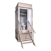 YILUN Toilettes Mobiles Portables, Sanitaire Modulaire Préfabriqué à Panneaux Sandwich, WC à la Turque, WC Assis, Réservoir d'Eau, Réservoir d'Évacuation