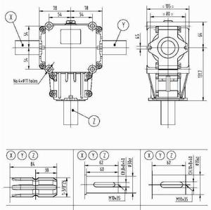 Boîte de vitesses agricole Ep Ep Oem Bibo série Ep281 25 CV pour tondeuse rotative, scie circulaire, machine d'emballage, broyeur agricole Ep281 - Product Image 3