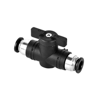 Valve à bille pneumatique en plastique 8mm Push To Connect Valve à bille pour Tubes pneumatiques