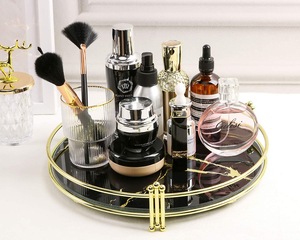 <span class=keywords><strong>2023</strong></span> meilleure vente plateau créatif de luxe bijoux cosmétiques parfum articles de toilette stockage commode salle de bain bureau miroir plateau - Product Image 4