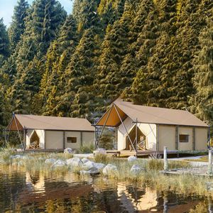 Venta al por mayor de fábrica Hotel de lujo Glamping Safari Tienda de campaña nómada en forma de A para exteriores - Product Image 1