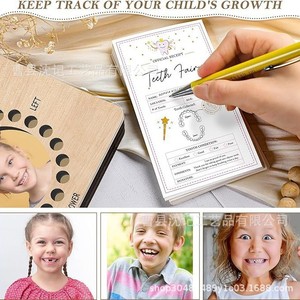 Wooden Baby Tooth <b>Box</b> With <b>Photo</b> Frame Rectangle <b>Storage</b> Keepsake For Children Tooth Preservation - Product Image 3