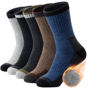Calzini Termici Invernali da Uomo con Logo Personalizzato, Taglie Grandi, Foderati in Pile, Spessi e Caldi, Misto Cashmere, per Climi Estremamente Freddi - Product Image 5