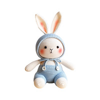 Vente chaude Tricot Animaux En Peluche Lapin En Gros À La Main Tricoté Animaux En Peluche Panda Jouets En Peluche Tricoté Jouets En Peluche