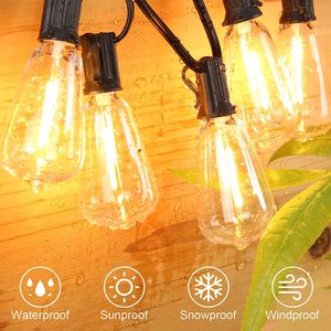Cadena de luces LED de grado comercial ST38 E12 conectable boda vacaciones fiesta iluminación guirnalda Retro Edison filamento bombilla UE - Product Image 3