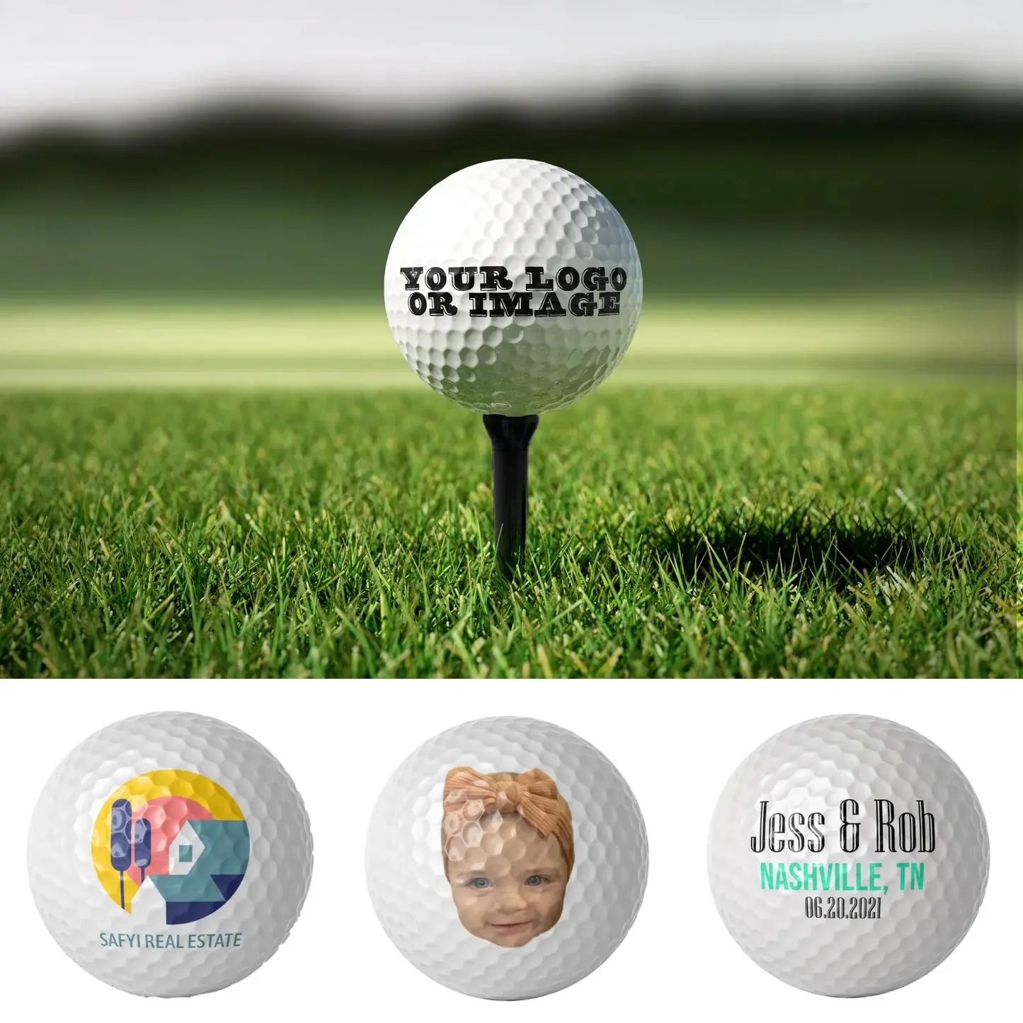 Logo di palline da golf personalizzato all'ingrosso personalizzato su palline 2/3/4 pezzi di palline da Golf promozionali in uretano