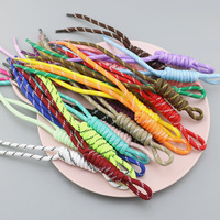 Pendentif DIY fait main en corde tressée colorée, porte-clés pour breloque de vêtement, cordon de suspension