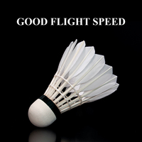 Volant de badminton LING-MEI 60 en plumes d'oie haute tension - Volants robustes - Vitesse 76 77 78