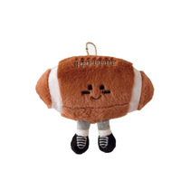 Nouveau Pendentif Peluche Animal Rugby de 4 pouces, Porte-clés Dessin Animé, Cadeau en Forme de Ballon, Super Doux, Coton PP et Polyester, Anti-stress, Vente en Gros