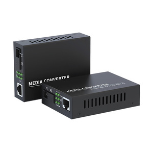 Fiber Optic Media Converter Single Mode SC Port Fast <b>Ethernet</b> Full Duplex Plug and Play Industrial Grade POE SDK GSM - Product Image 1