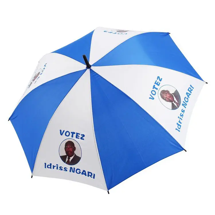 Paraguas impermeable a prueba de viento para exteriores de fabricante de proveedores con logotipo Paraguas de golf recto abierto automático para la lluvia