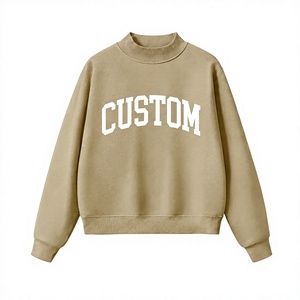 Sweat-shirt à col montant surdimensionné pour femme, nouvelle collection, à porter tous les jours, entièrement personnalisable, tissu respirant - Product Image 1